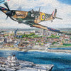 Portsmouth Flypast 1000 piece jigsaw puzzle made up detail of plane