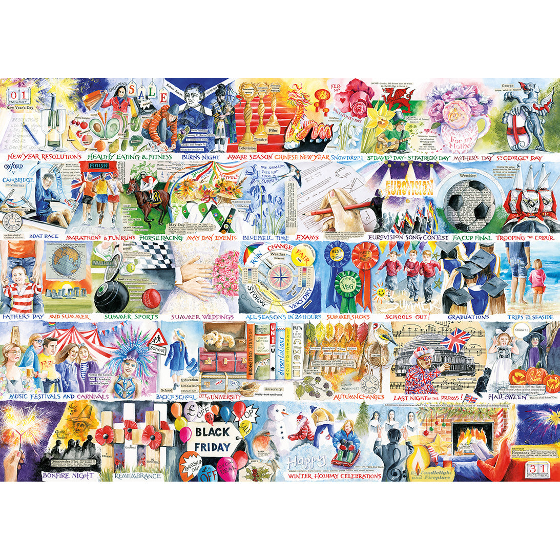 A year in Britain 1000 piece jigsaw puzzle G7140