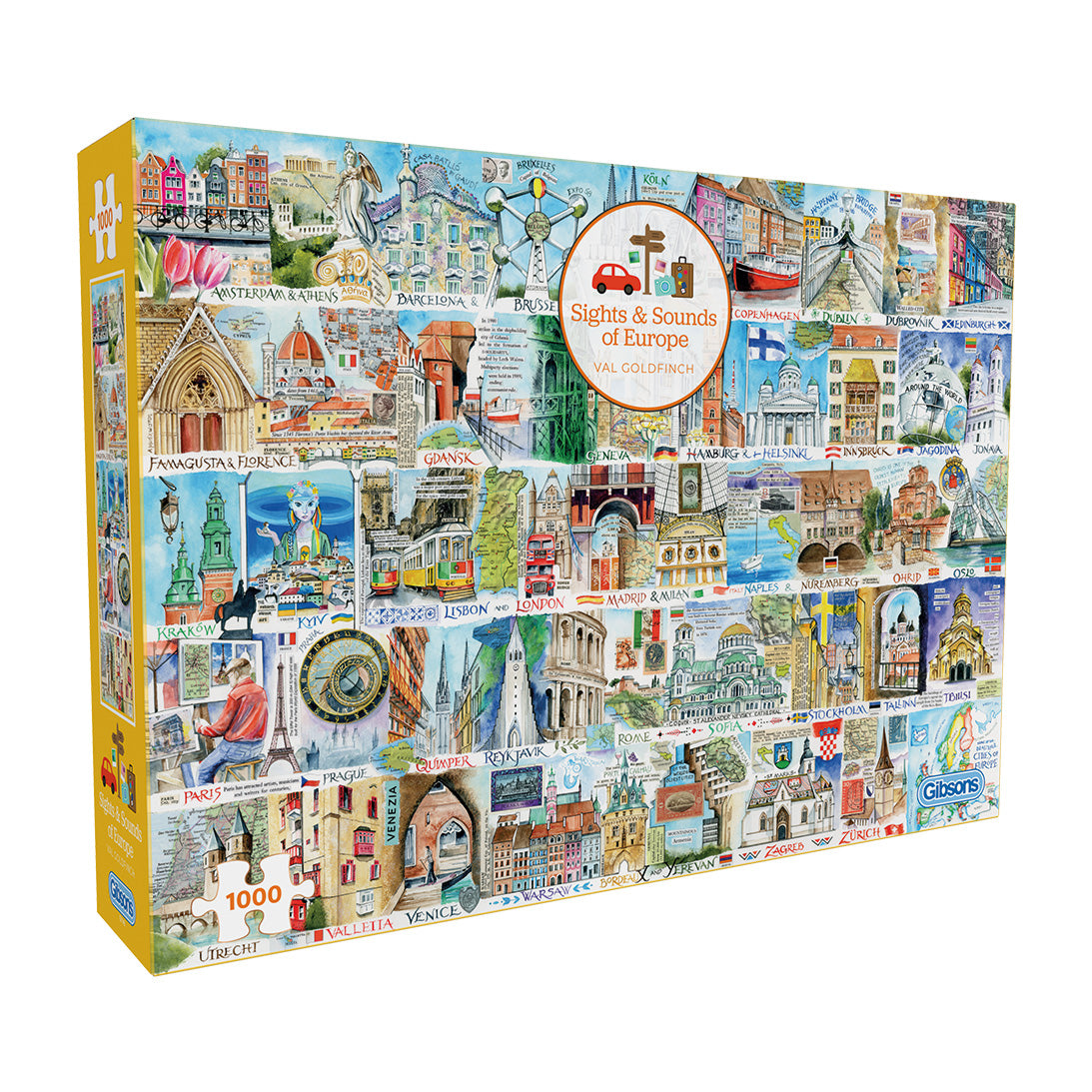 Sights and Sounds of Europe 1000 Piece Jigsaw Puzzle