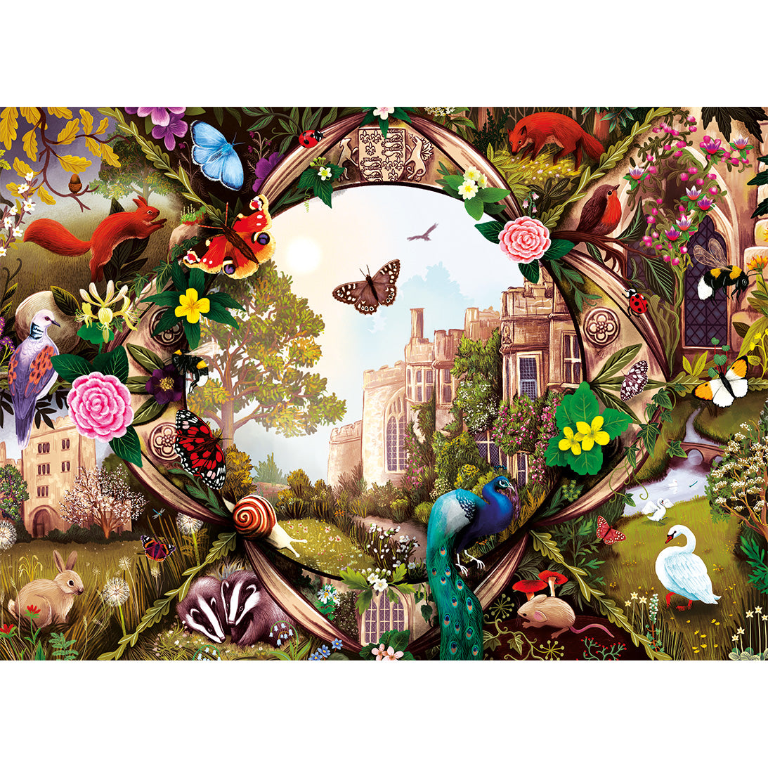 Haddon Hall 1000 Piece Jigsaw Puzzle by Gibsons a beautiful poster