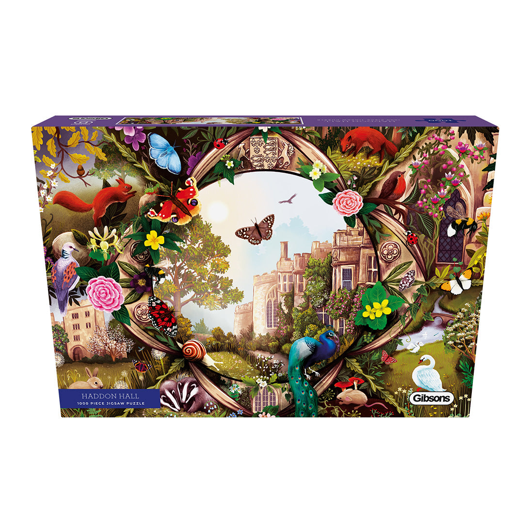 Haddon Hall 1000 Piece Jigsaw Puzzle by Gibsons in Special Retail box in front view