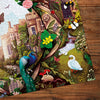 Haddon Hall 1000 Piece Jigsaw Puzzle by Gibsons made up detail on wooden table