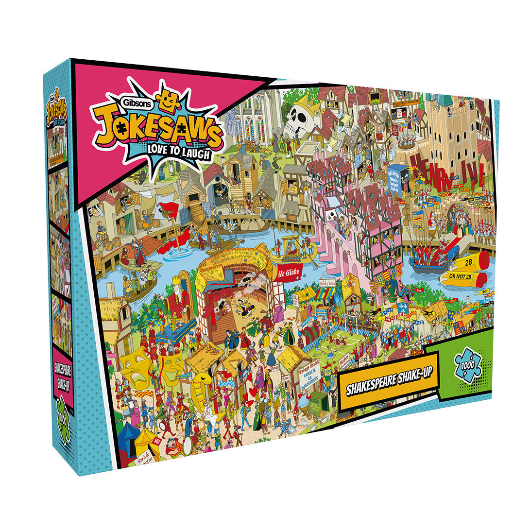 Jokesaws Shakespeare Shake-up 1000 Piece Jigsaw Puzzle by Gibsons in Special retail box