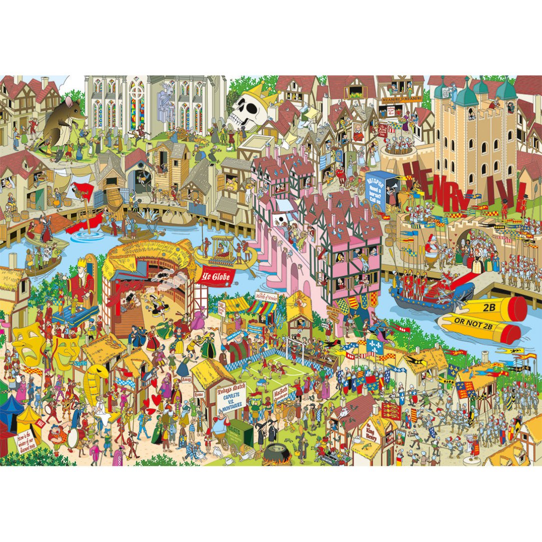 Jokesaws Shakespeare Shake-up 1000 Piece Jigsaw Puzzle by Gibsons Poster