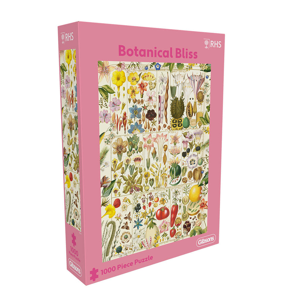 RHS Botanical Bliss 1000 Piece Jigsaw Puzzle by Gibsons in special retail box