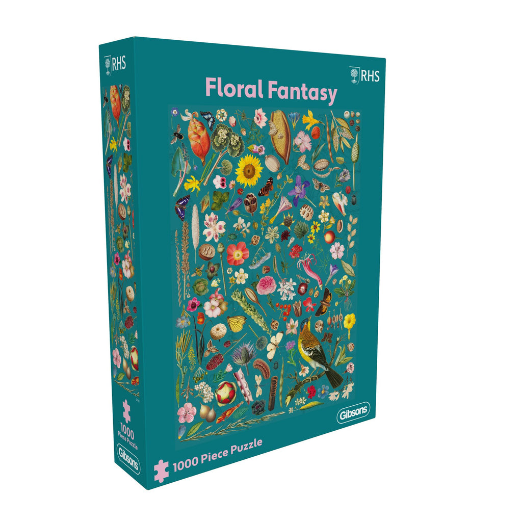 RHS Floral Fantasy 1000 Piece Jigsaw Puzzle by Gibsons in special retail box