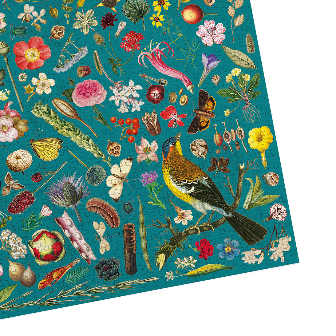 RHS Floral Fantasy 1000 Piece Jigsaw Puzzle by Gibsons made up cropped on white background