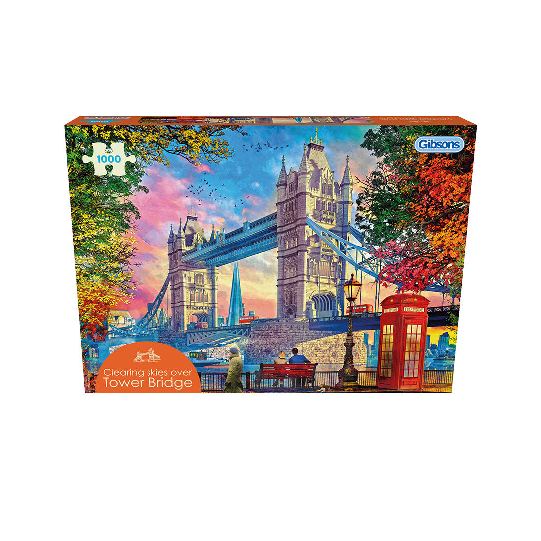 Clearing Skies Over Tower Bridge 1000 Piece Jigsaw Puzzle by Gibsons in Special retail box front view