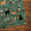Tapestry Garden 1000 Piece Jigsaw Puzzle by Gibsons cropped on wooden table