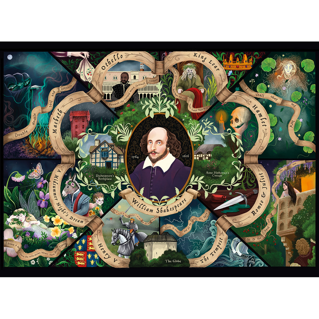 Gibsons Shakespeare 1000 Piece Jigsaw Puzzle for Adults Poster