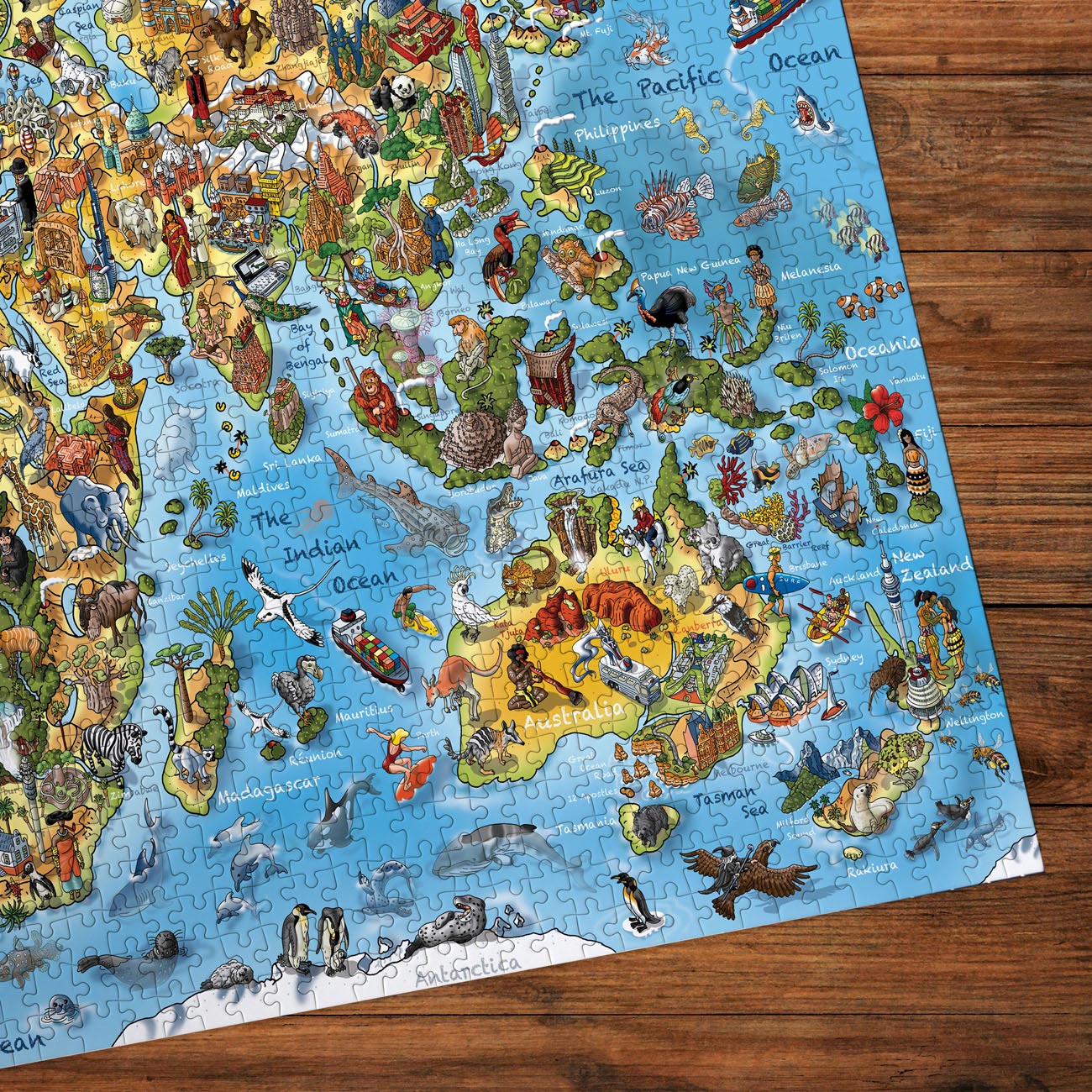 Gibsons Epic Earth 1000 Piece Jigsaw Puzzle for Adults a corner detail