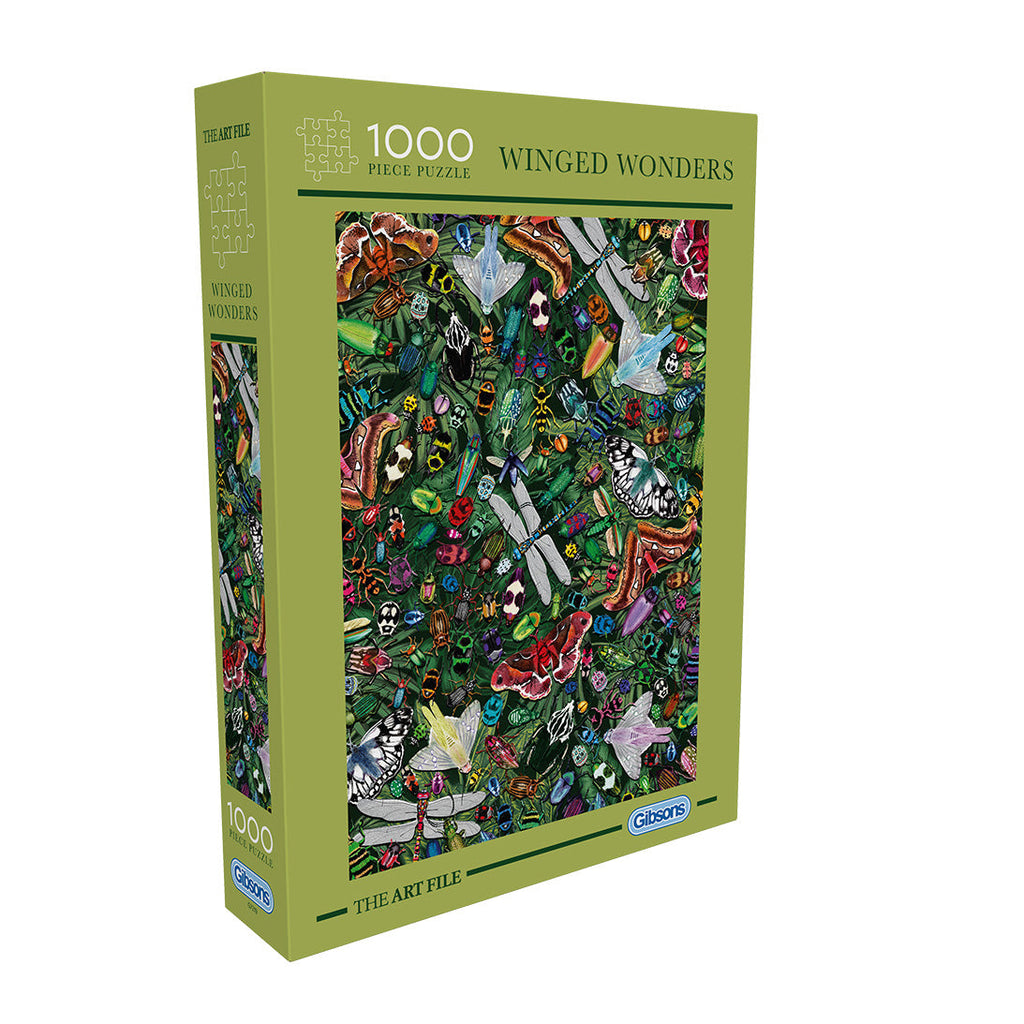 The Art File Winged Wonders 1000 Piece Jigsaw Puzzle by Gibsons in Special retail box
