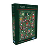 Gibsons The Art File: Christmas Village 1000 Piece Jigsaw Puzzle Green Retail Special Box