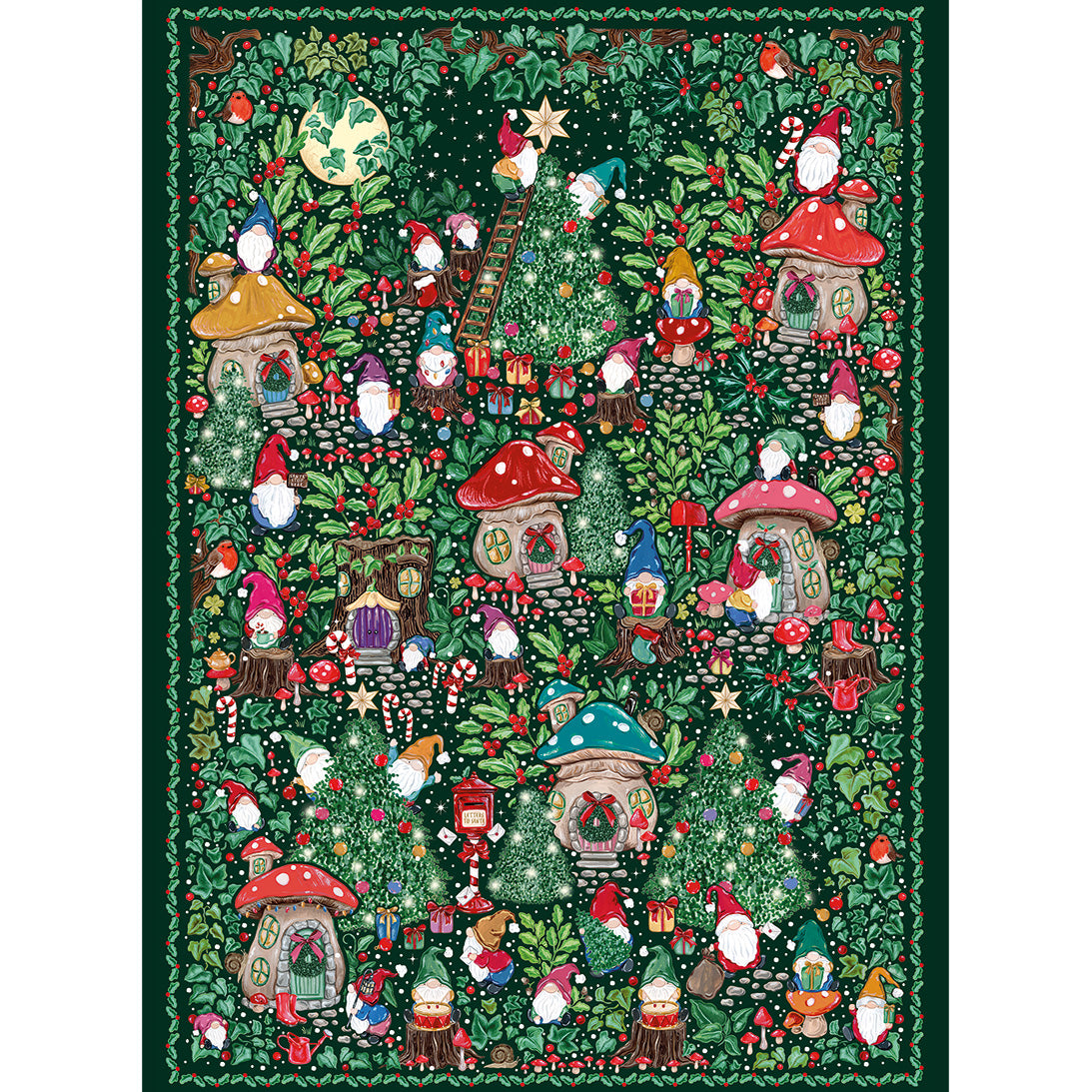 Gibsons The Art File: Christmas Village 1000 Piece Jigsaw Puzzle Poster