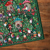 Gibsons The Art File: Christmas Village 1000 Piece Jigsaw Puzzle made up corner on wooden table
