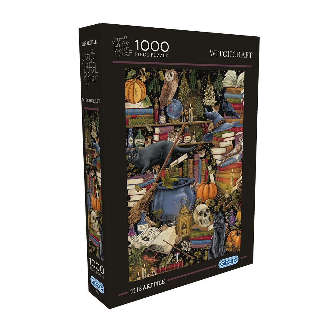 Gibsons The Art File Witchcraft 1000 Piece Halloween Spooky Jigsaw Puzzle for Adults in special retail box