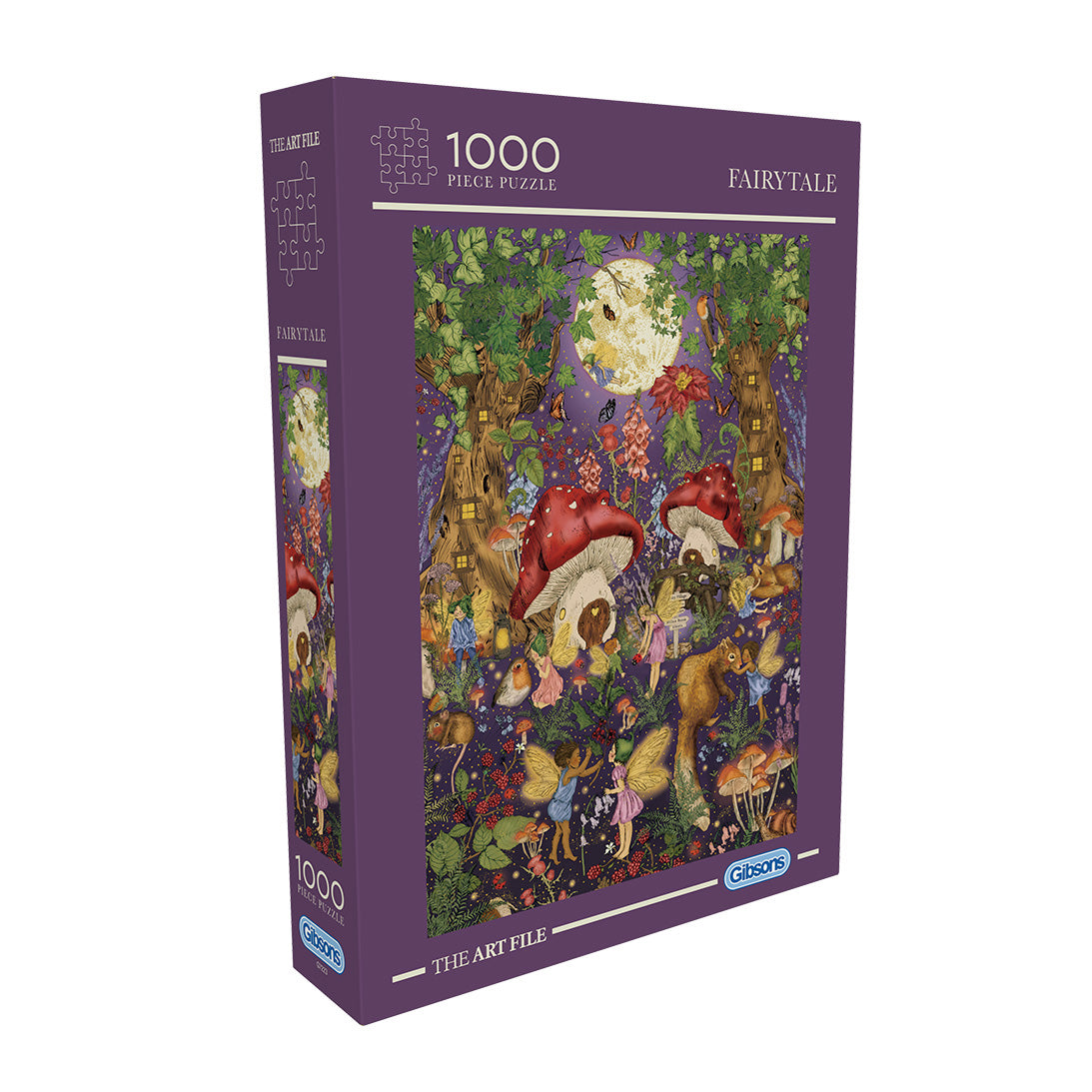 Gibsons The Art File Fairytale 1000 Piece Jigsaw Puzzle for Adults in Purple Fun Retail Box
