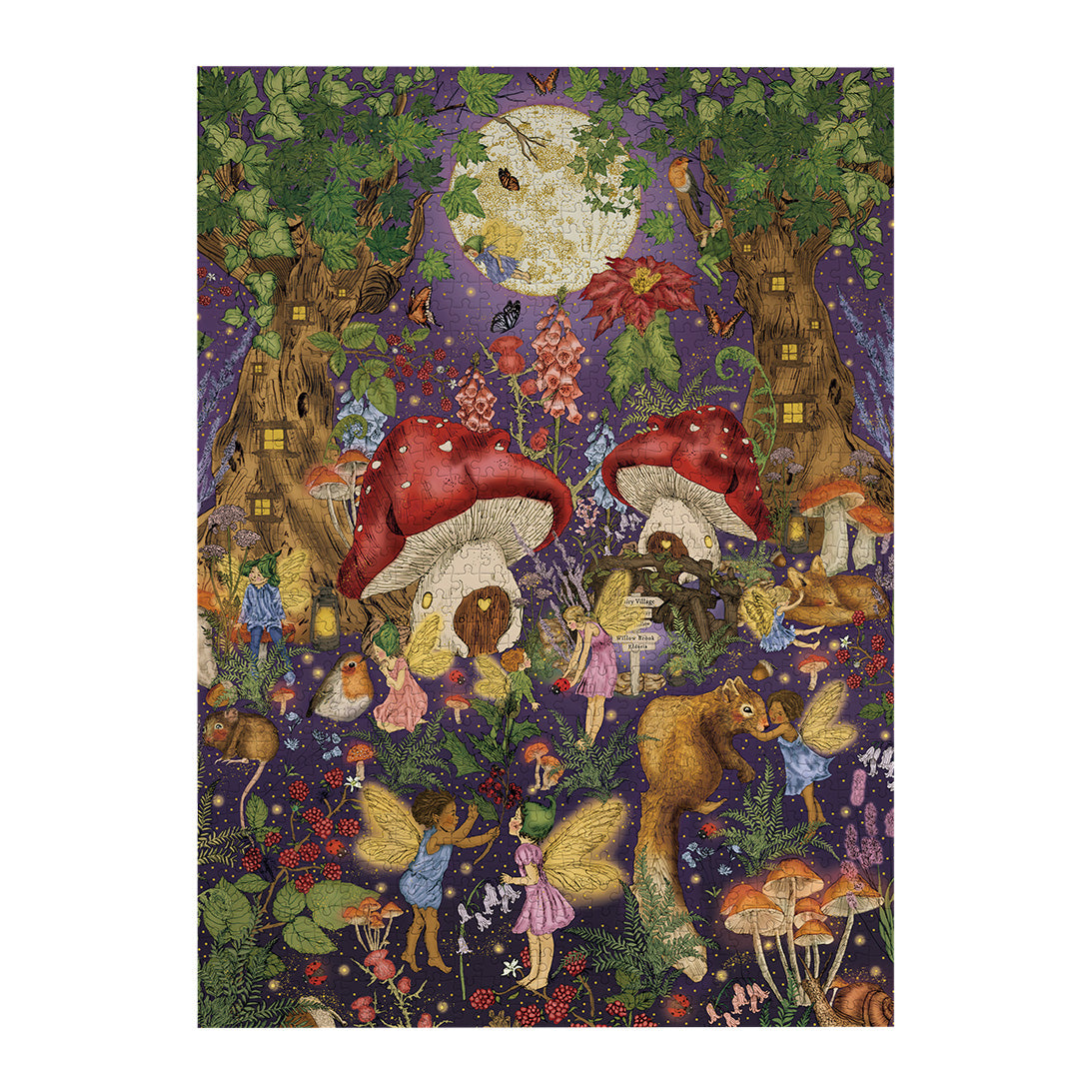Gibsons The Art File Fairytale 1000 Piece Jigsaw Puzzle for Adults made up on white background