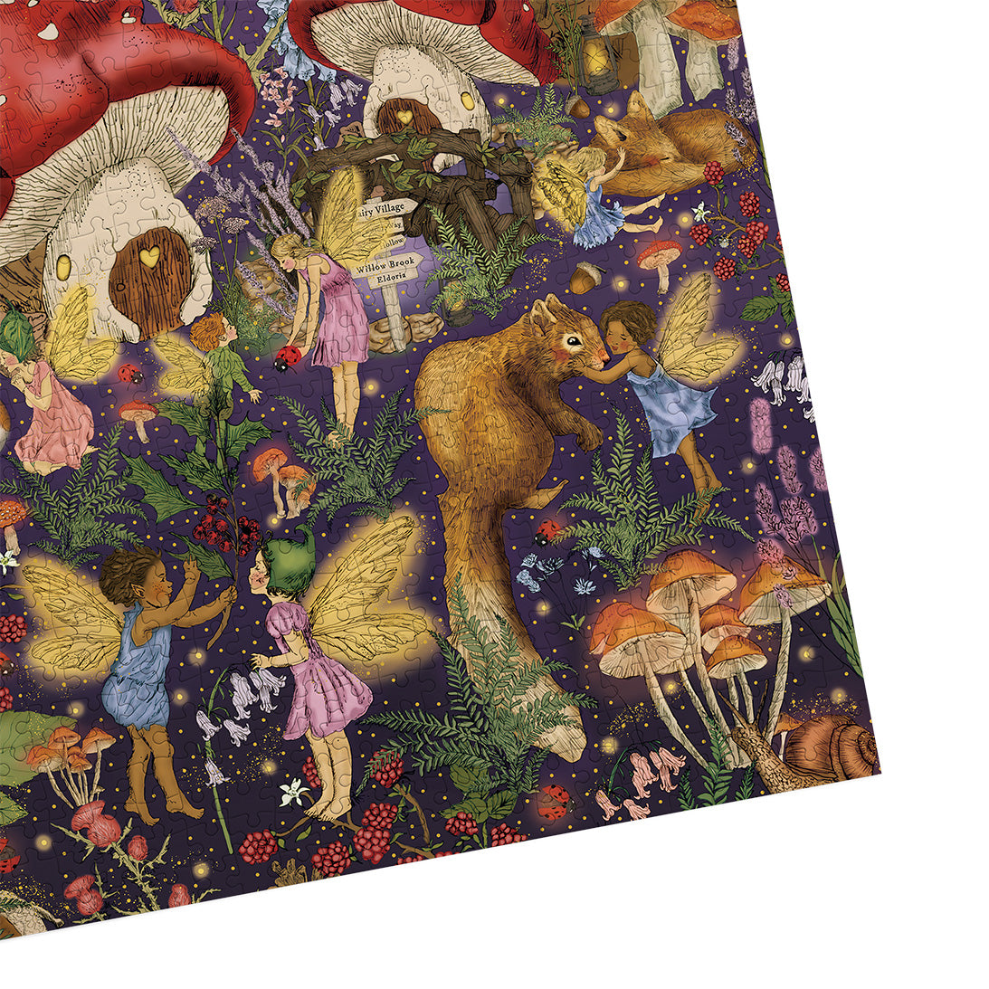 Gibsons The Art File Fairytale 1000 Piece Jigsaw Puzzle for Adults made up detail on white background
