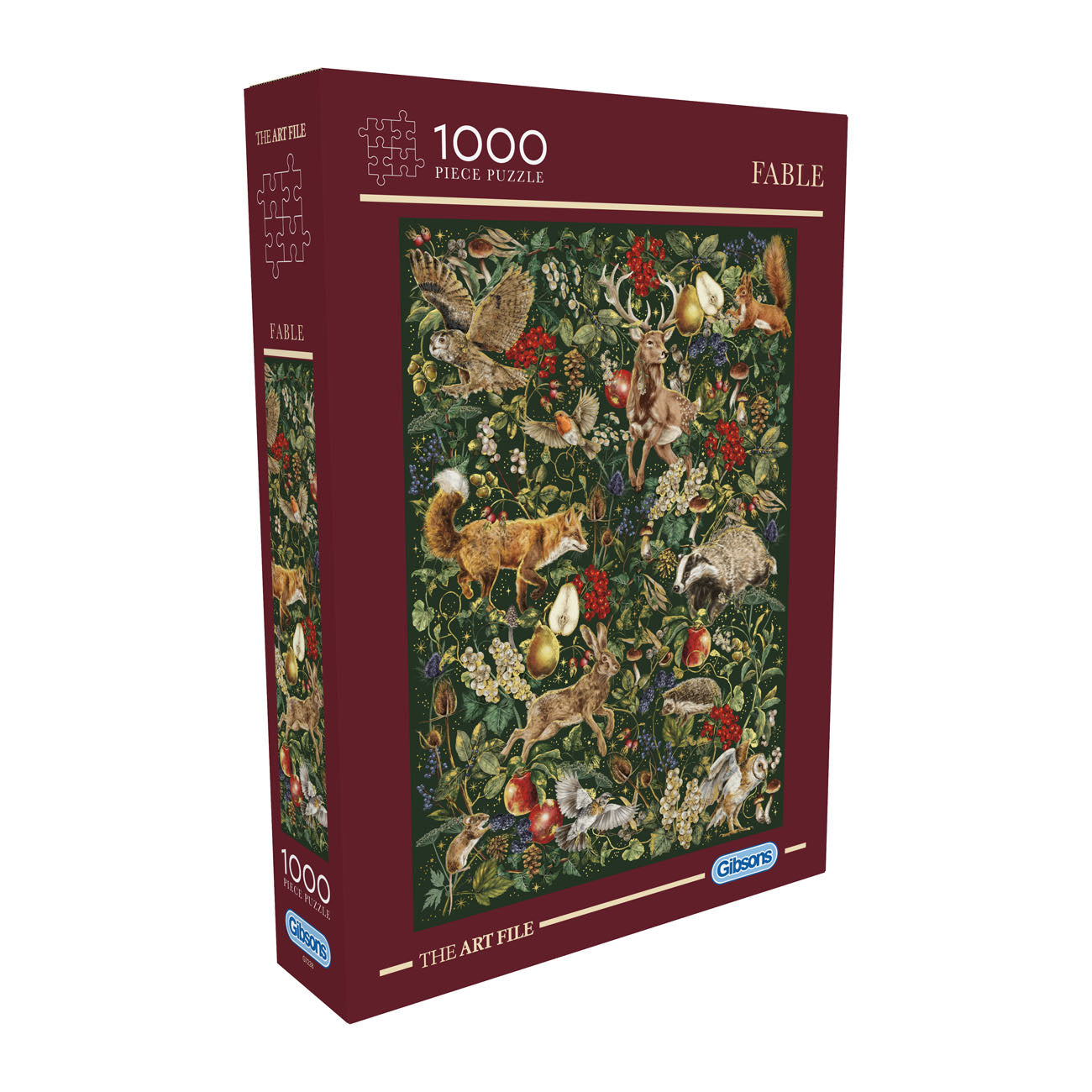 Jigsaw puzzle box with nature-themed artwork and 'Fable' branding