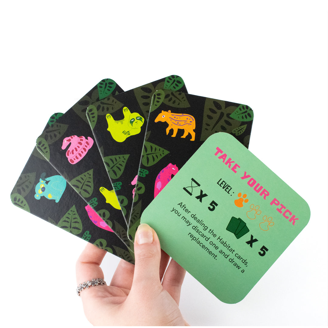 Grab Bag Jungle Game inside content cards