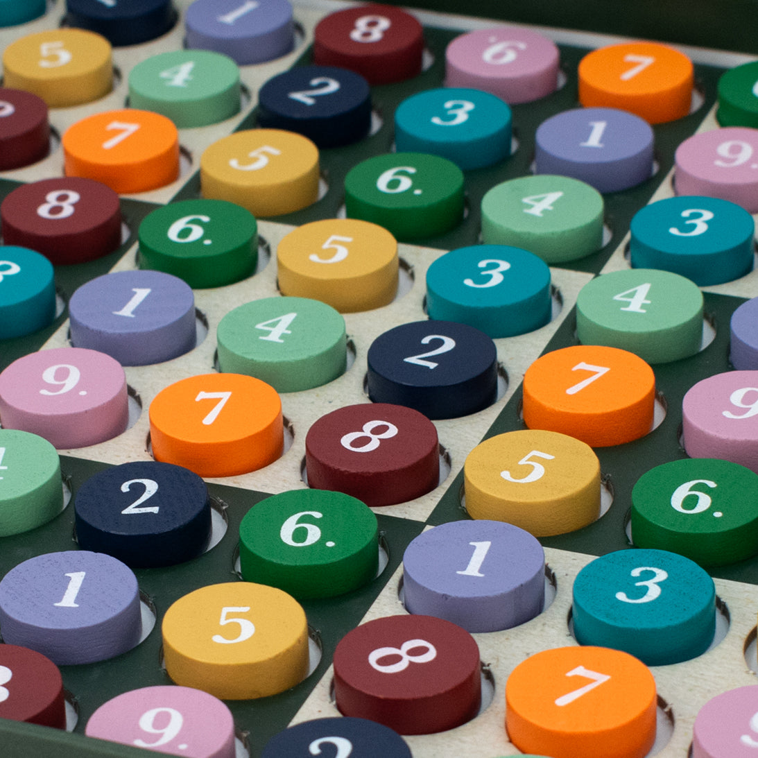 Colourful number buttons for sudoku