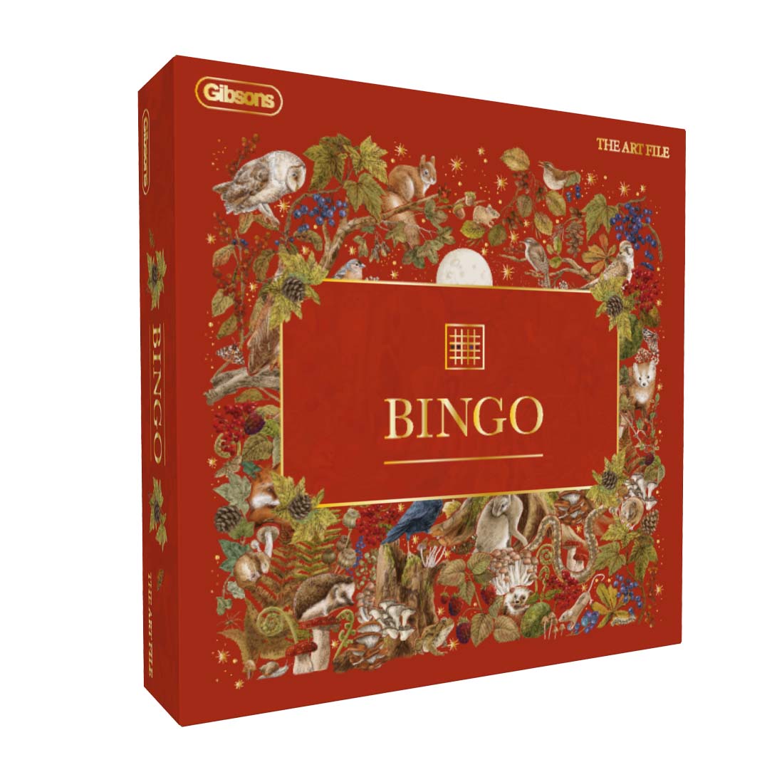Gibsons The Art File Bingo game box with nature-themed illustrations
