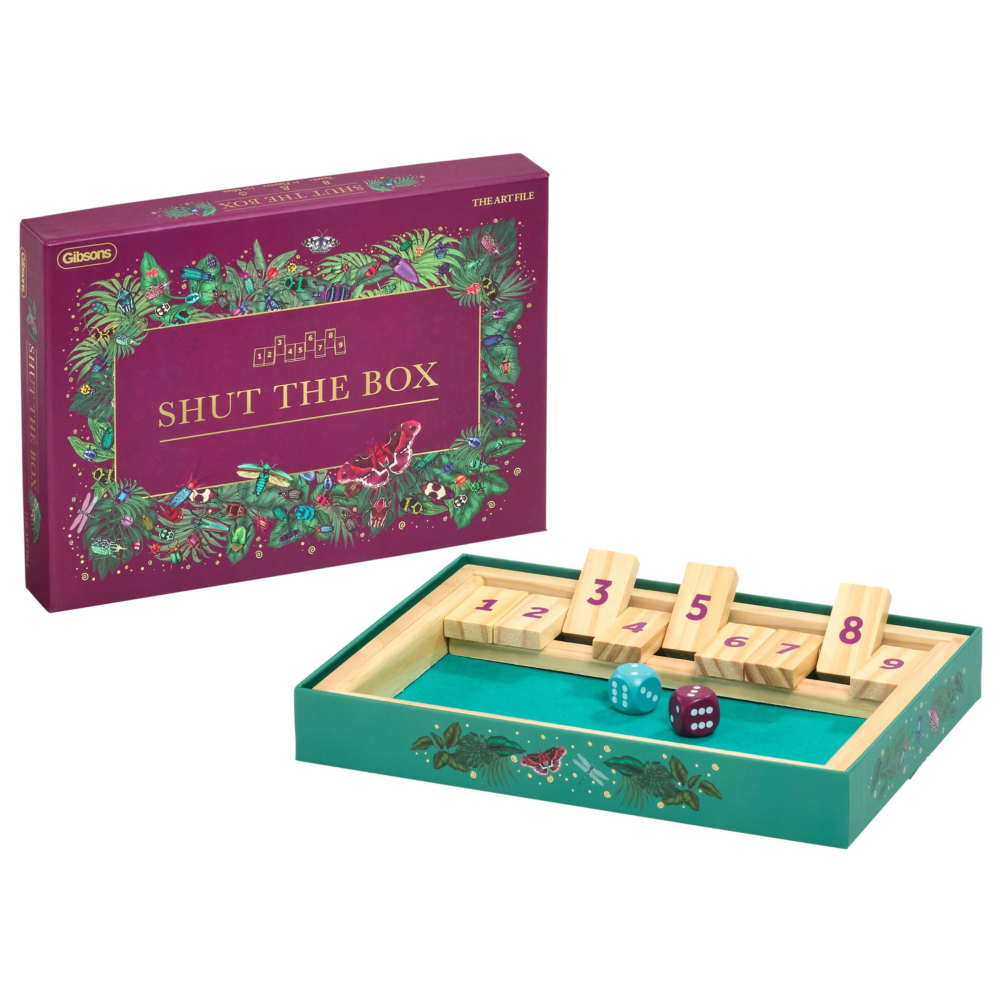 Gibsons The Art File Shut the box Traditional Family Board Game