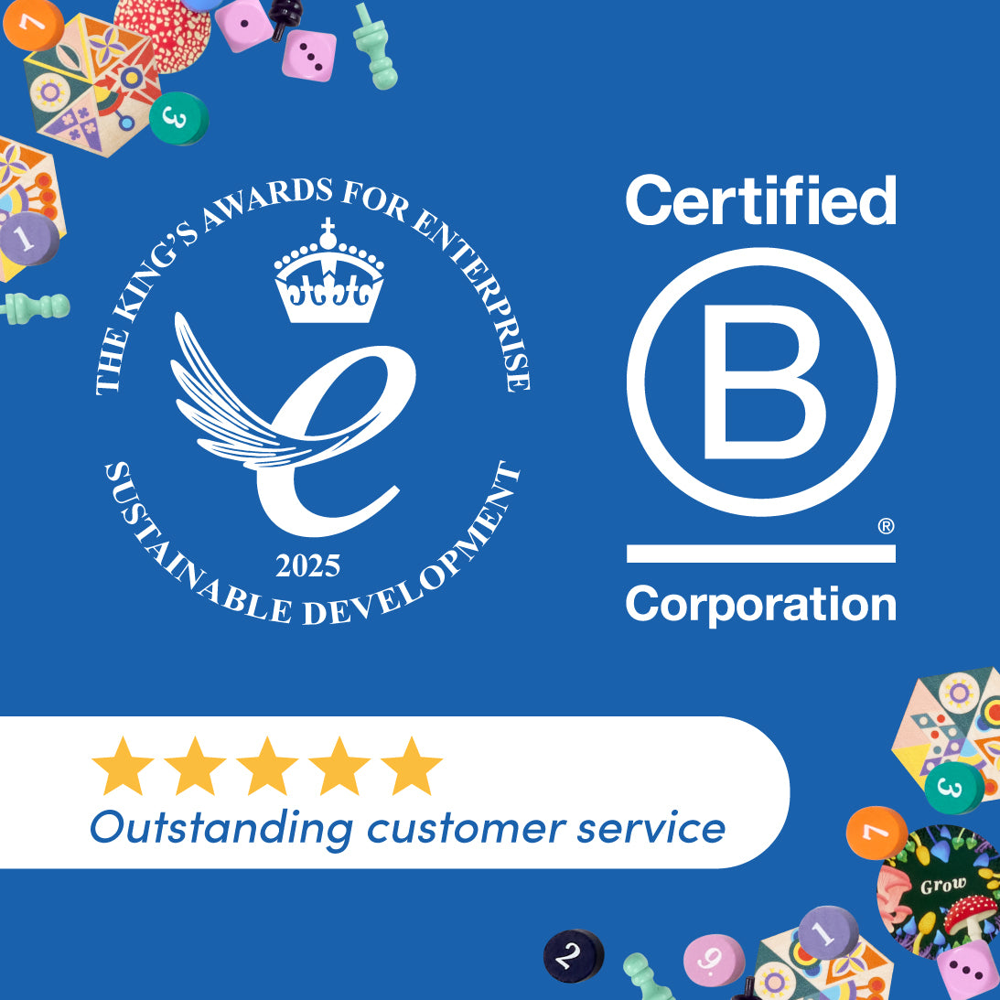 Generic B Corp and Kings award for games