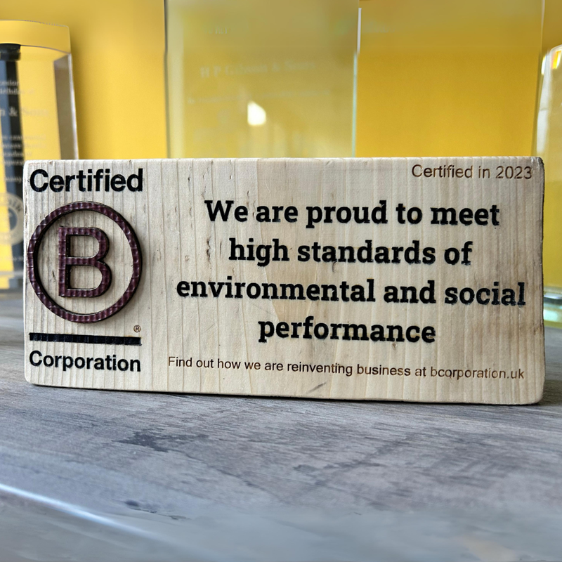 Gibsons is B Corp certified