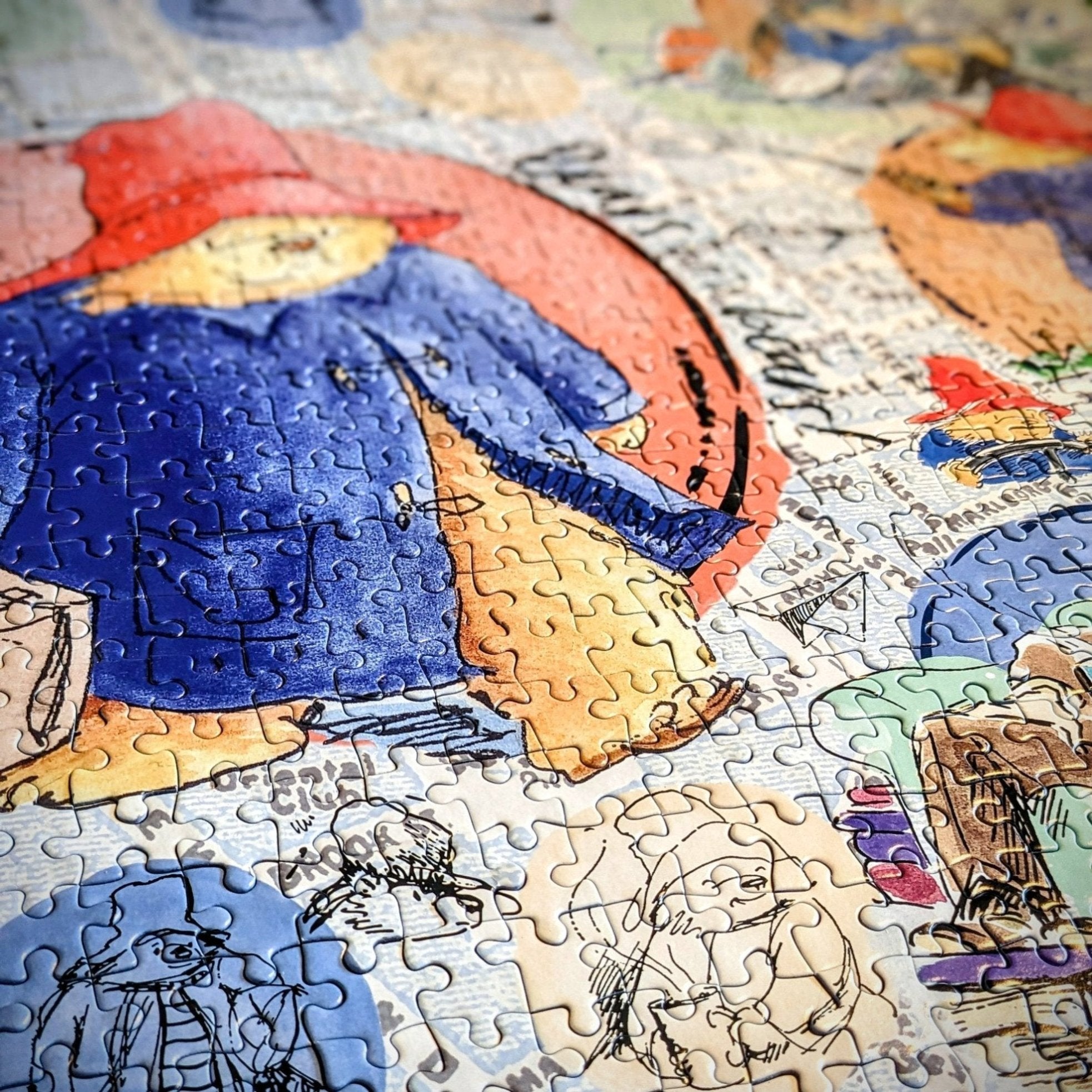 Detail of Paddington Bear 500 piece jigsaw puzzle completed