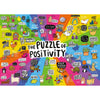 puzzle of positivity 1000 piece jigsaw puzzle by katie Abey, with gibsons games