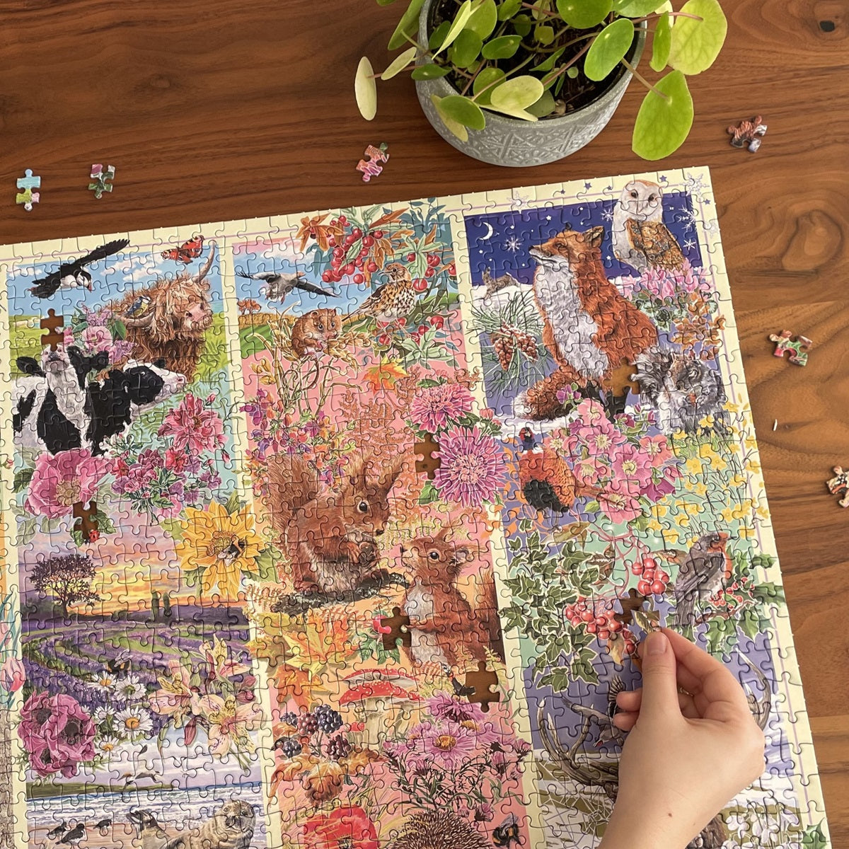 Through the Seasons 1000 piece jigsaw puzzle by gibsons games