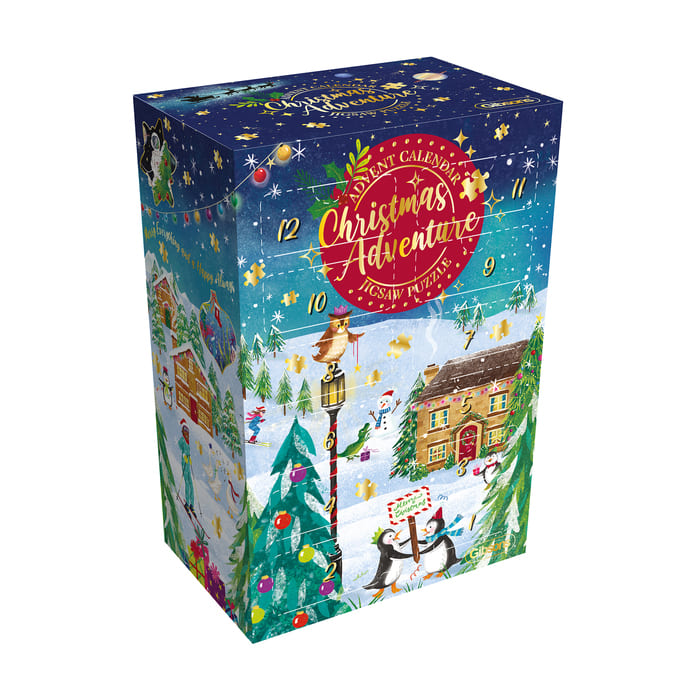 The Christmas Adventure advent calendar jigsaw puzzle design.