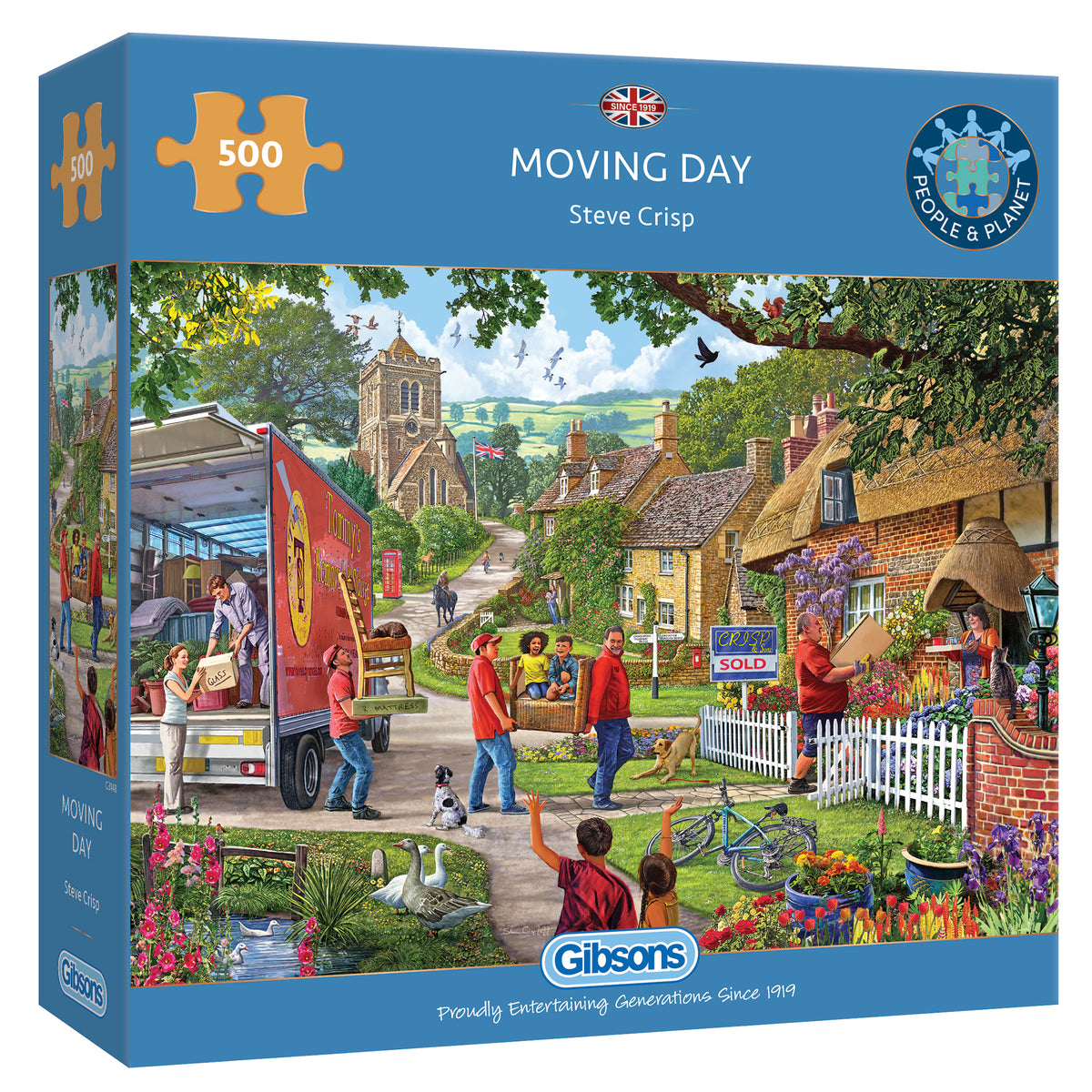 Moving Day 500 piece jigsaw puzzle by gibsons games, painted by steve crisp