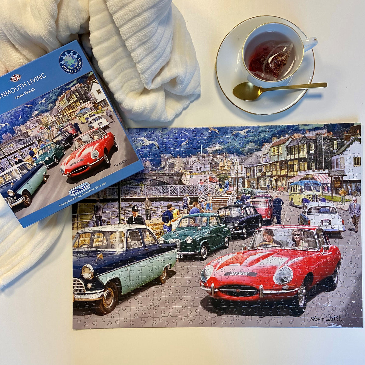 lynmouth living 500 piece jigsaw puzzle by kevin walsh from gibsons games