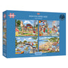 G5059 Wish you were Here 4 x 500 multibox jigsaw puzzle gibsons games 