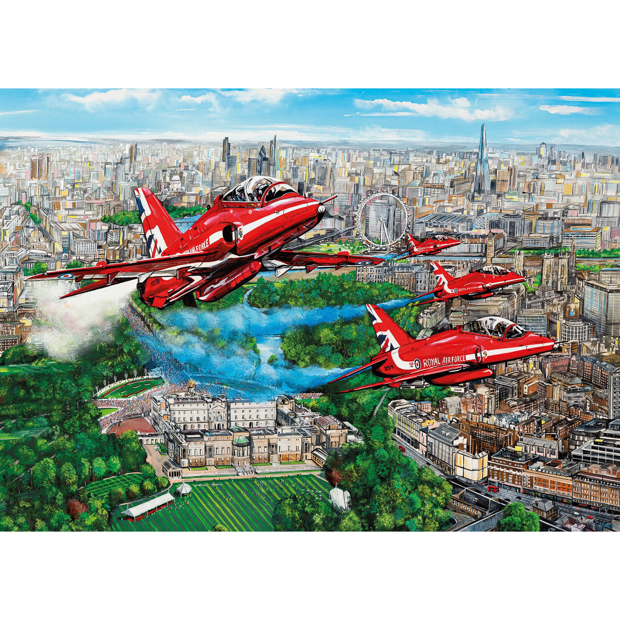 Reds Over London 1000 piece jigsaw puzzle