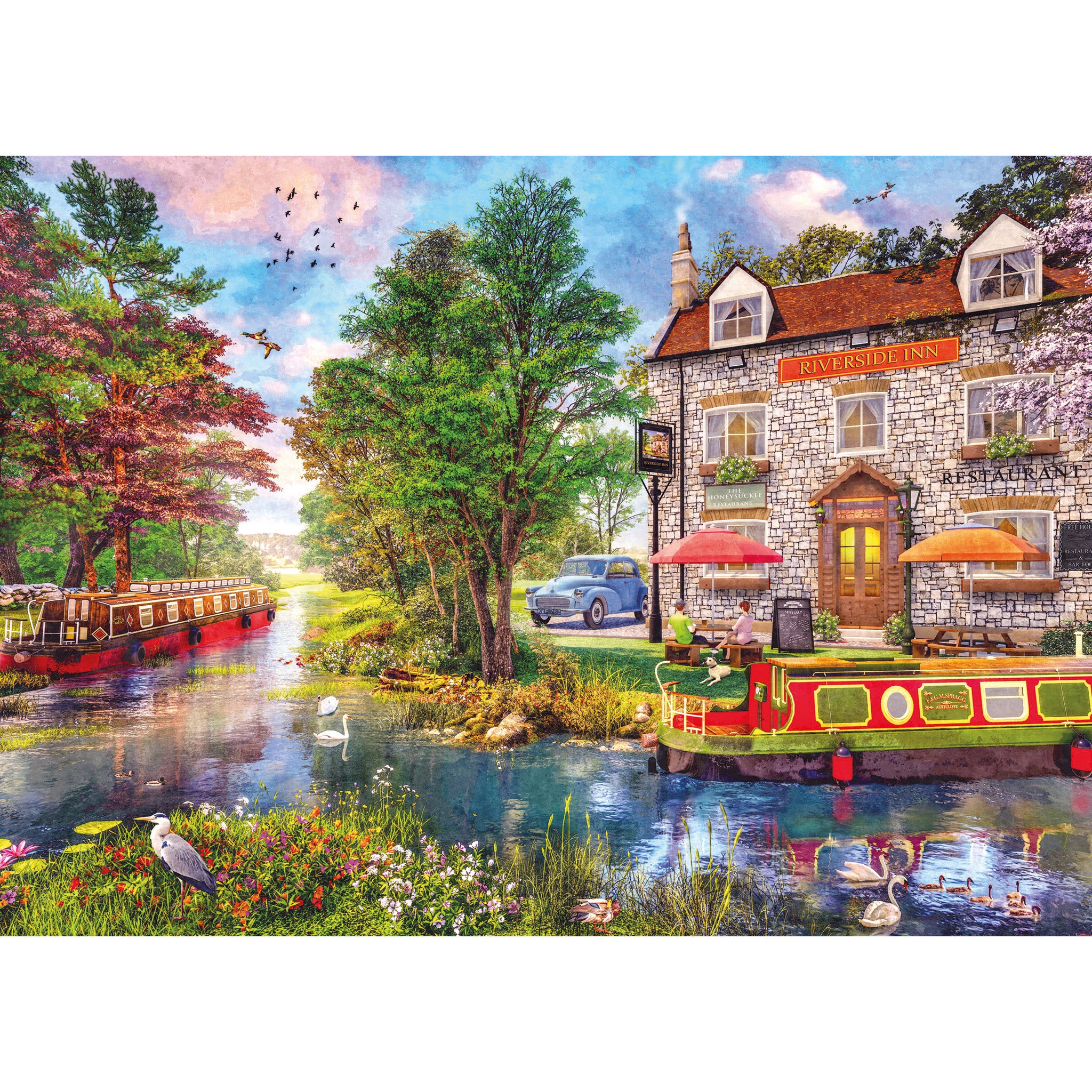 Riverside Inn 1000 piece jigsaw puzzle by gibsons games