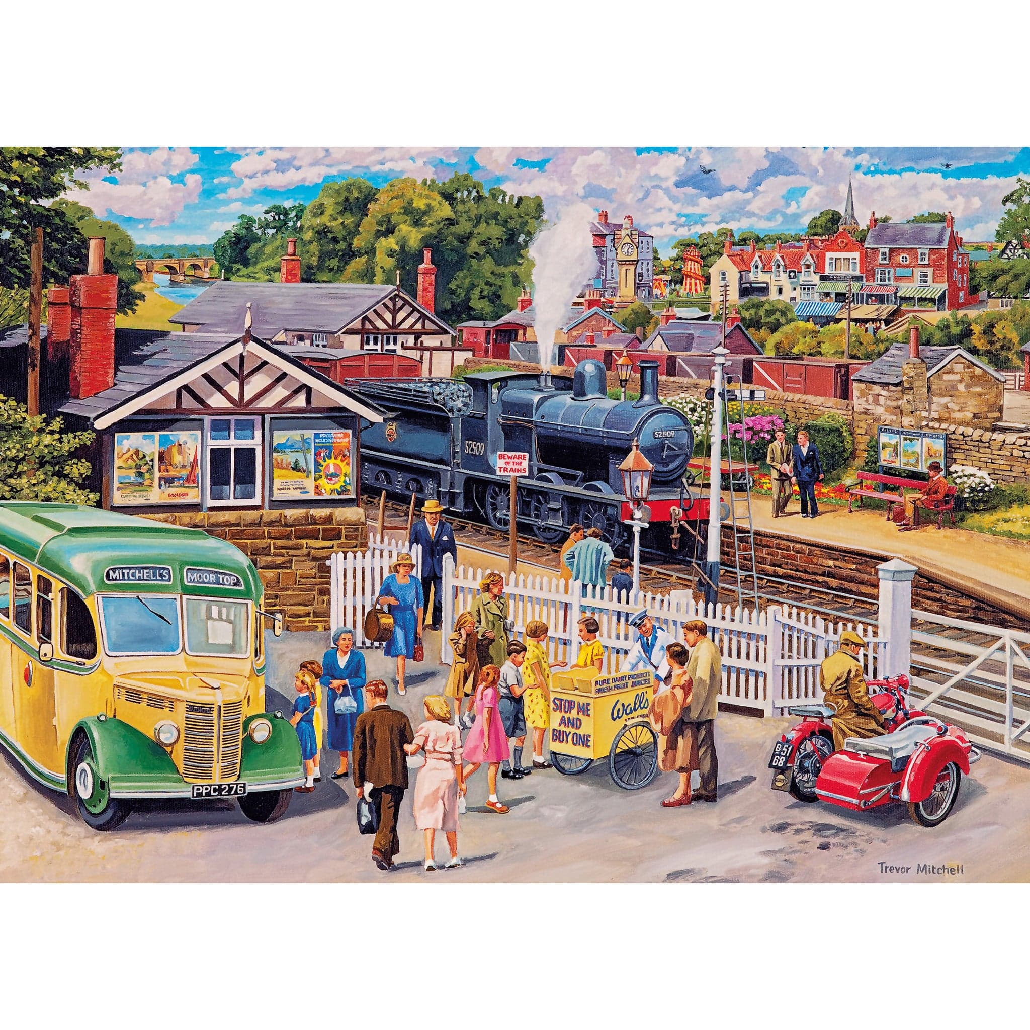 treats at the station 1000 piece jigsaw puzzle by trevor mitchell