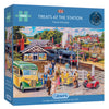 treats at the station 1000 piece jigsaw puzzle by trevor mitchell