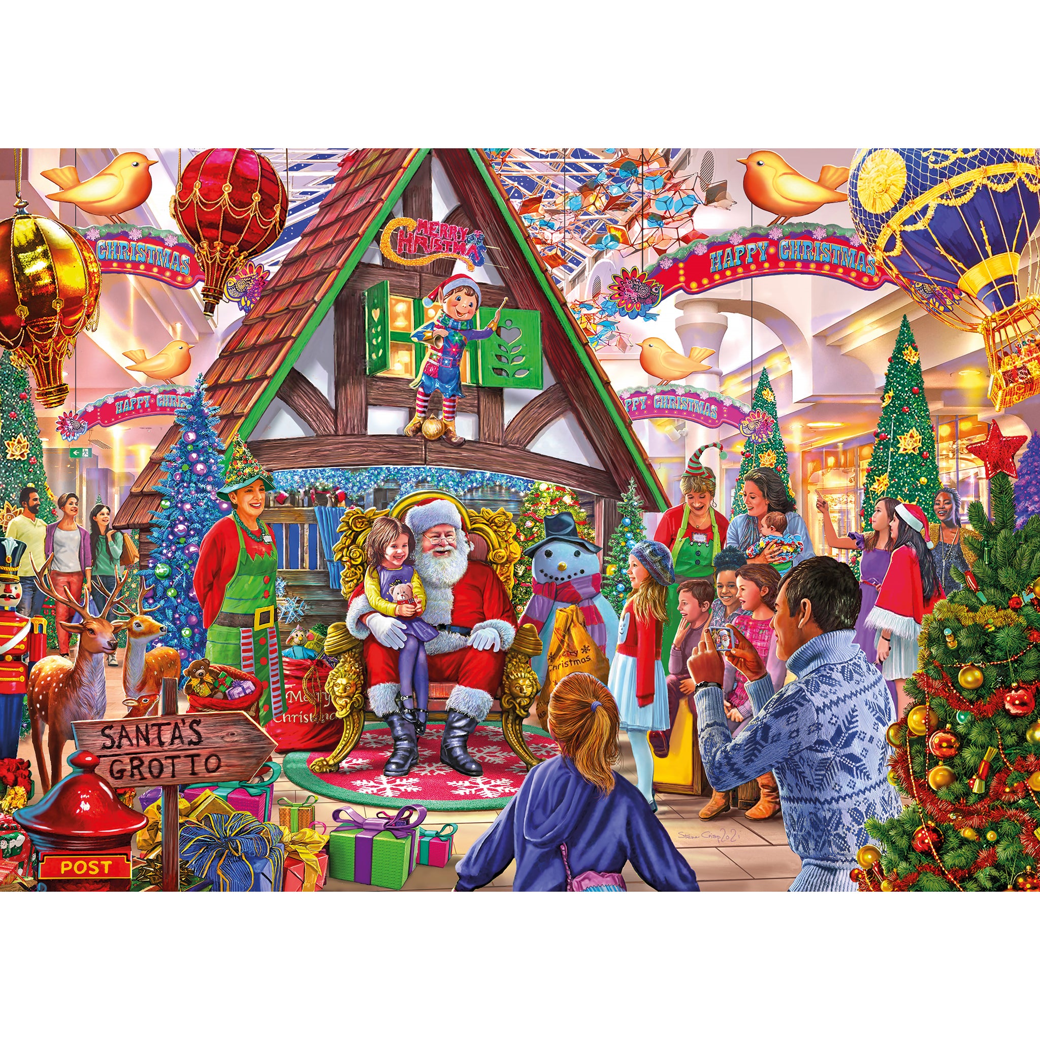 visit santa 1000 piece christmas jigsaw puzzle by gibsons