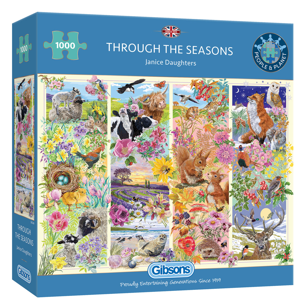 Through the Seasons 1000 piece jigsaw puzzle by gibsons games 