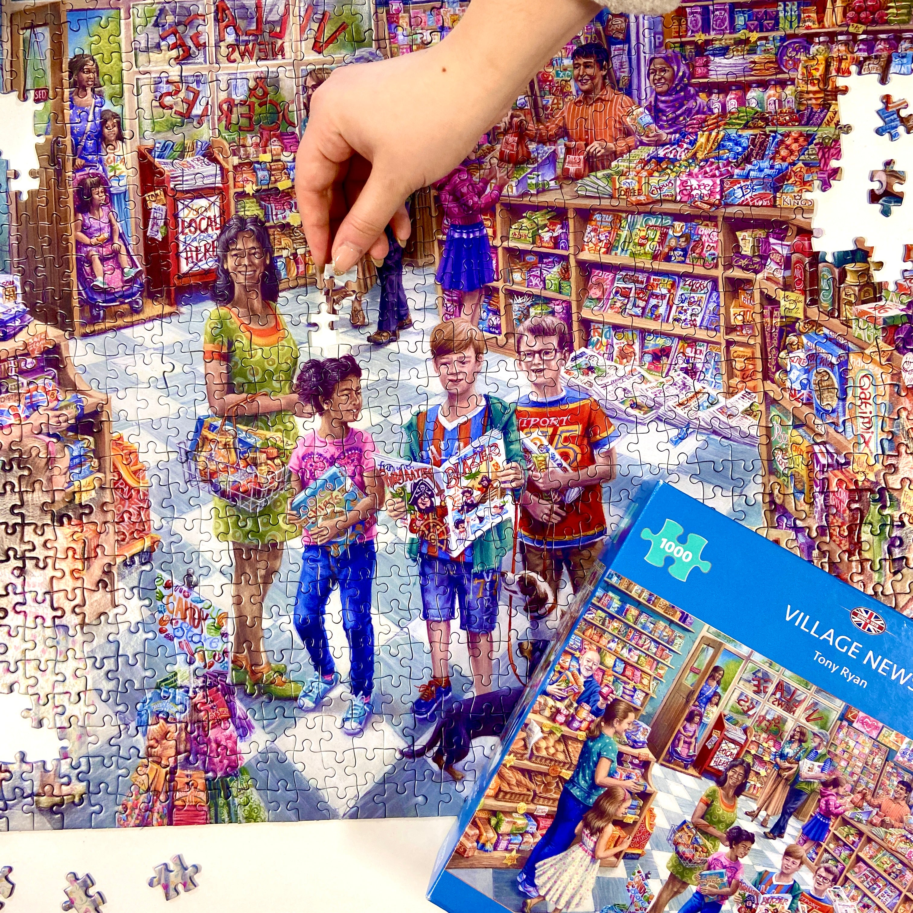 G6354 Village News 1000 piece jigsaw puzzle from gibsons