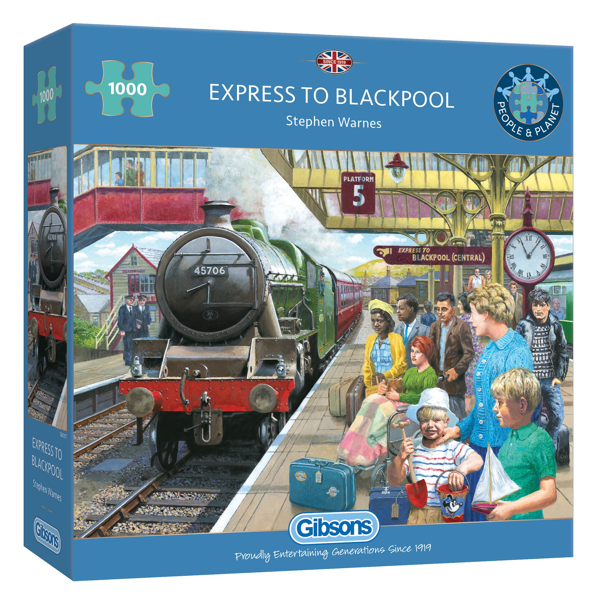 Express to blackpool 1000 piece jigsaw puzzle by gibsons games