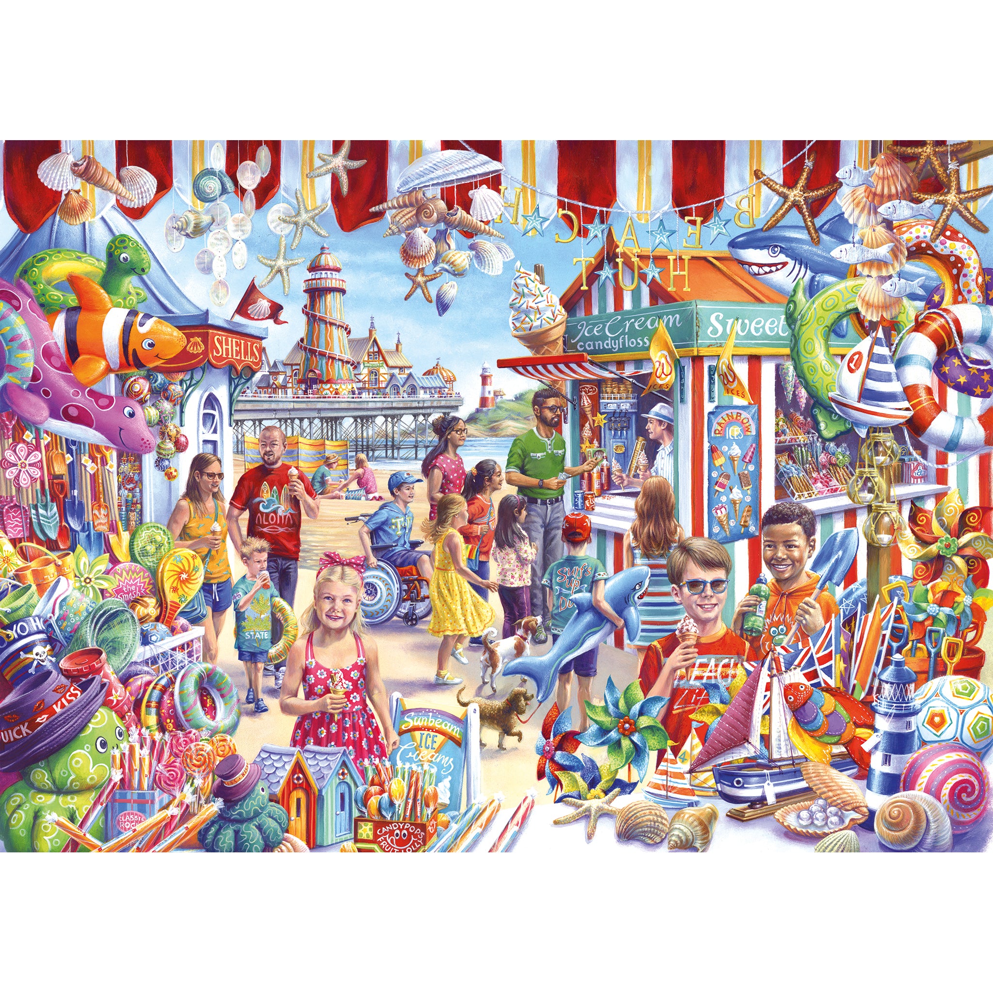 Seaside souvenirs 1000 piece jigsaw puzzle by gibsons games eco friendly jigsaw puzzles