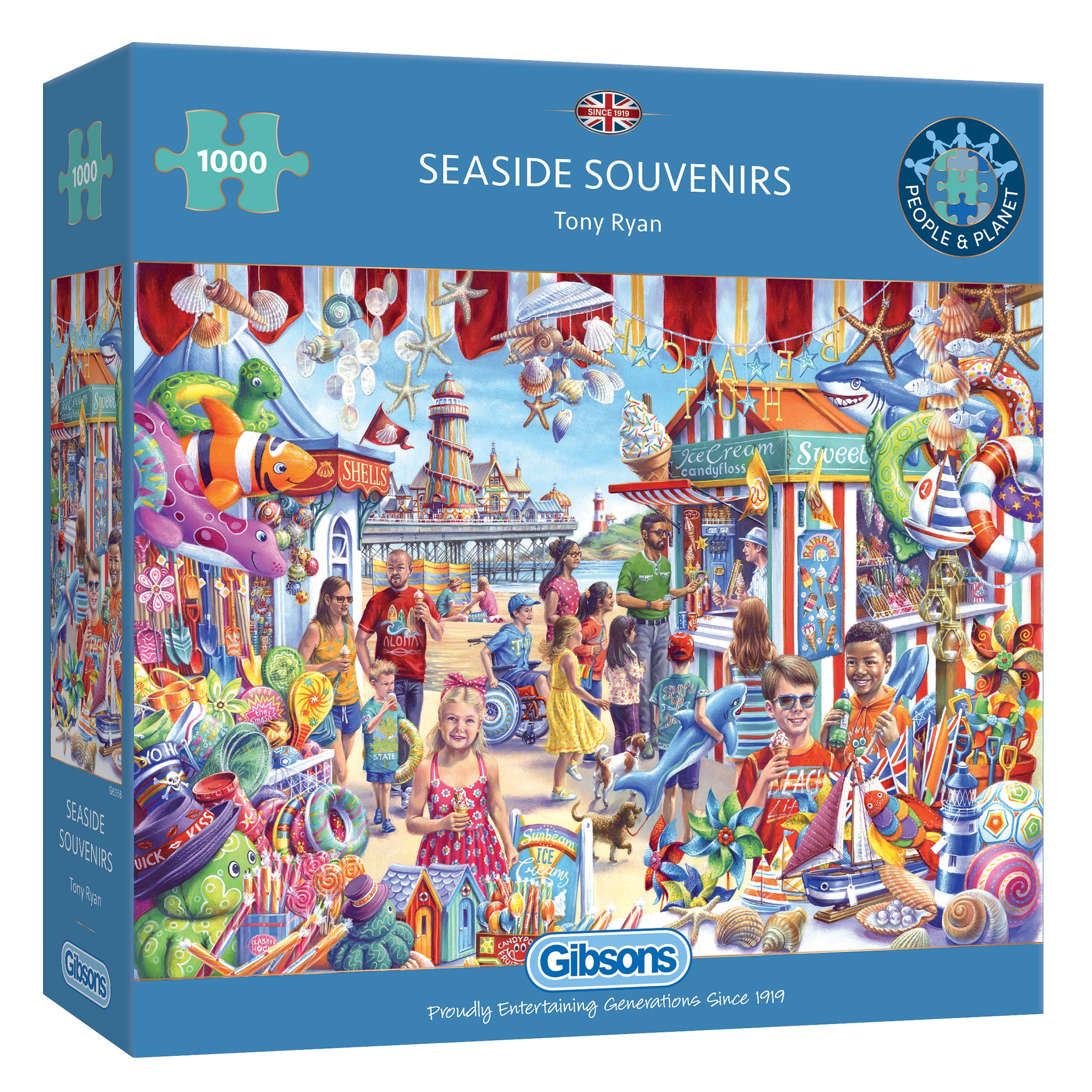 Seaside souvenirs 1000 piece jigsaw puzzle by gibsons games eco friendly jigsaw puzzles