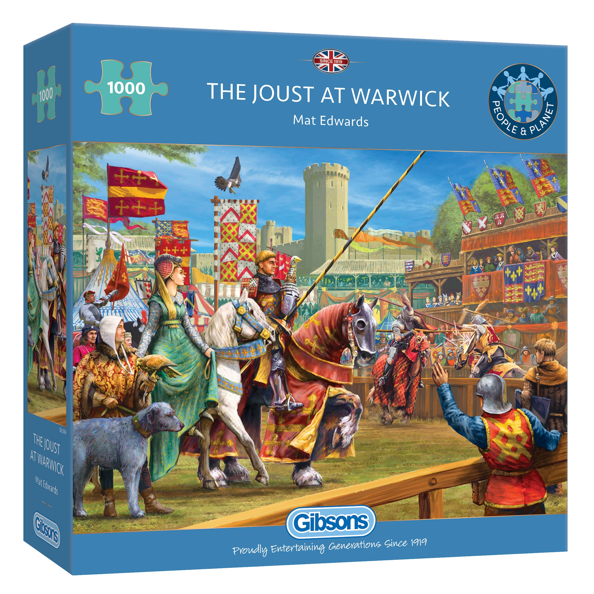 joust at Warwick 1000 piece jigsaw puzzle by gibsons games