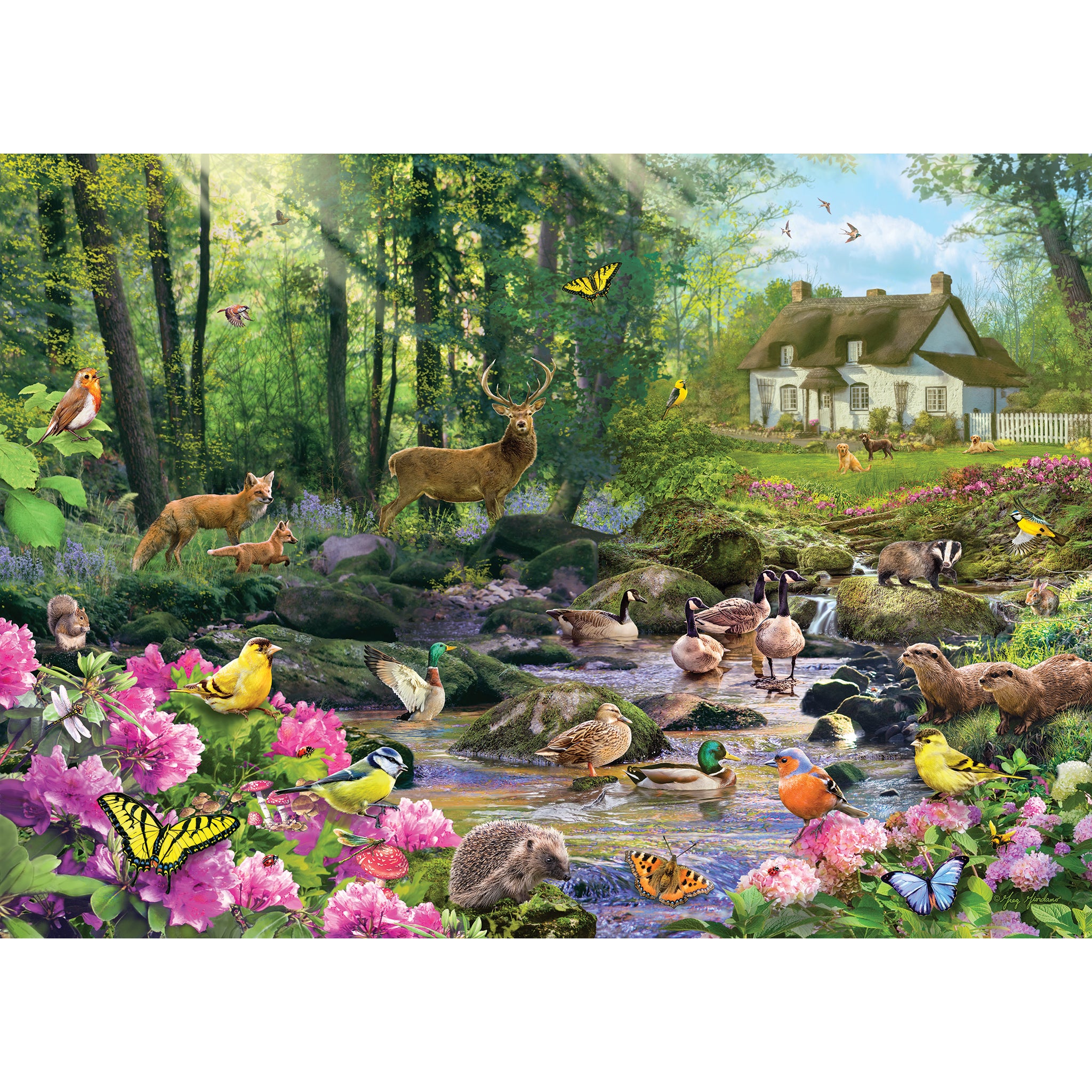 Woodland Glade 1000 piece jigsaw puzzle by gibsons