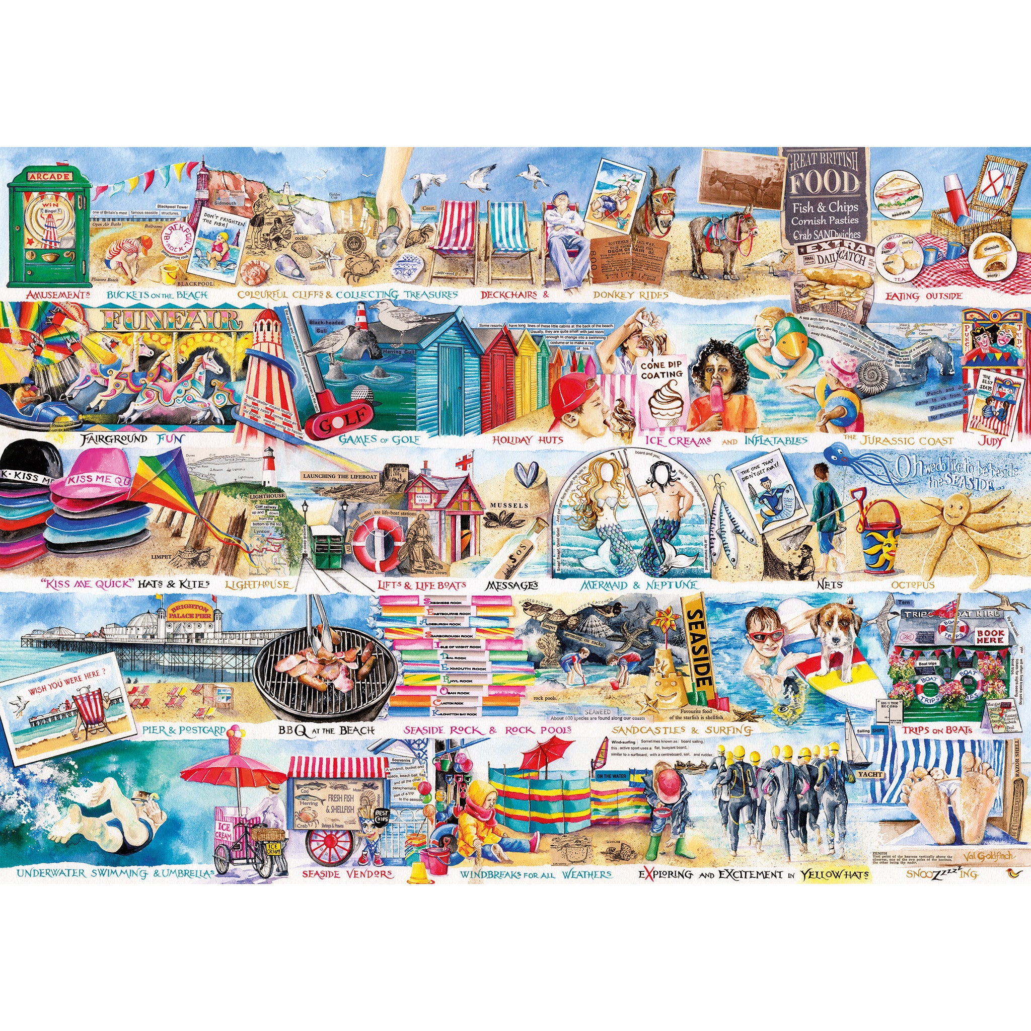 Deckchairs and Donkeys 1000 piece jigsaw puzzle by gibsons